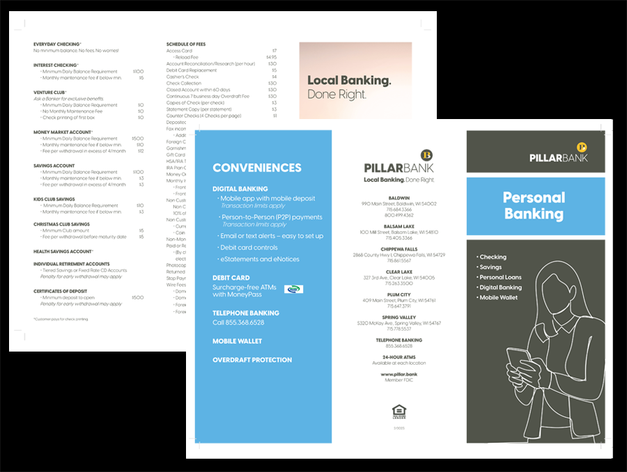 Pillar Bank Personal Banking Brochure